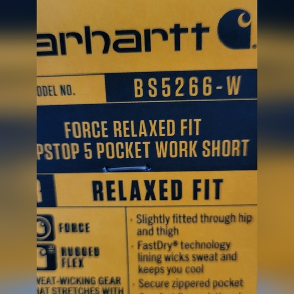 Carhartt Workforce Relaxed Fit Ripstop Nylon Work Short - Picture 6 of 9